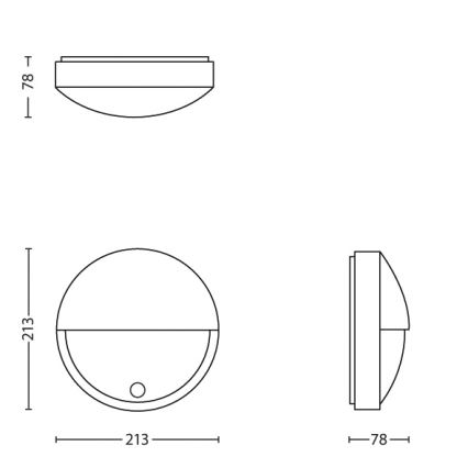 Philips - Luminaire extérieur LED avec capteur LED/6W