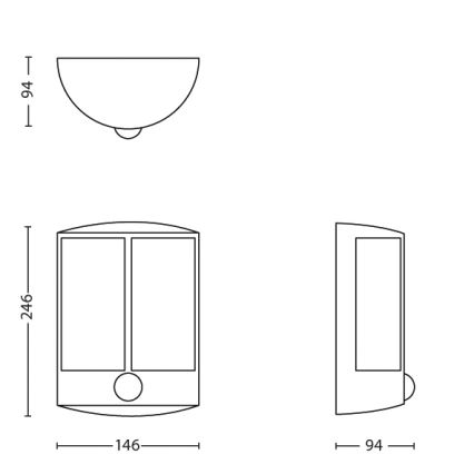 Philips - Lampe LED extérieur avec capteur LED/6W IP44