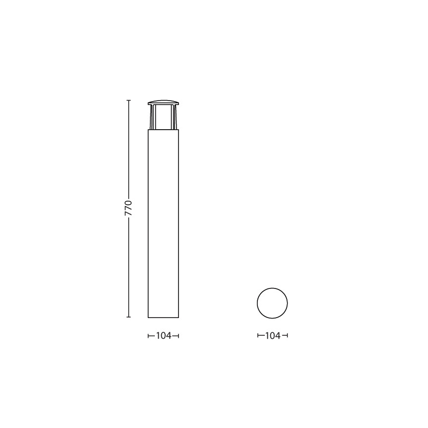 Philips 16467/93/P3 - Lampadaire LED extérieur MYGARDEN STOCK 1xLED/6W/230V IP44