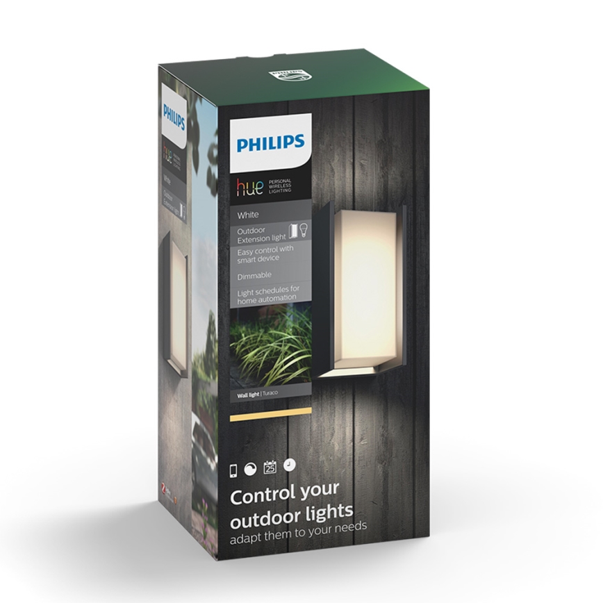 Philips 16472/93/P0 - Applique murale LED extérieure HUE TURACO 1xE27/9,5W/230V