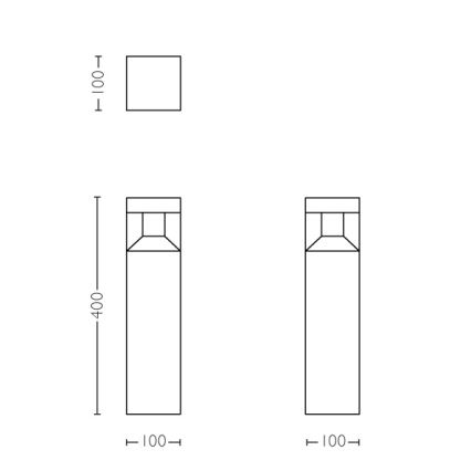 Philips - Lampadaire LED extérieur LED/8W/230V IP44