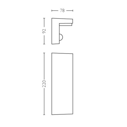 Philips 16484/93/P0 - Applique murale LED extérieure capteur BUSTAN 2xLED/4,5W