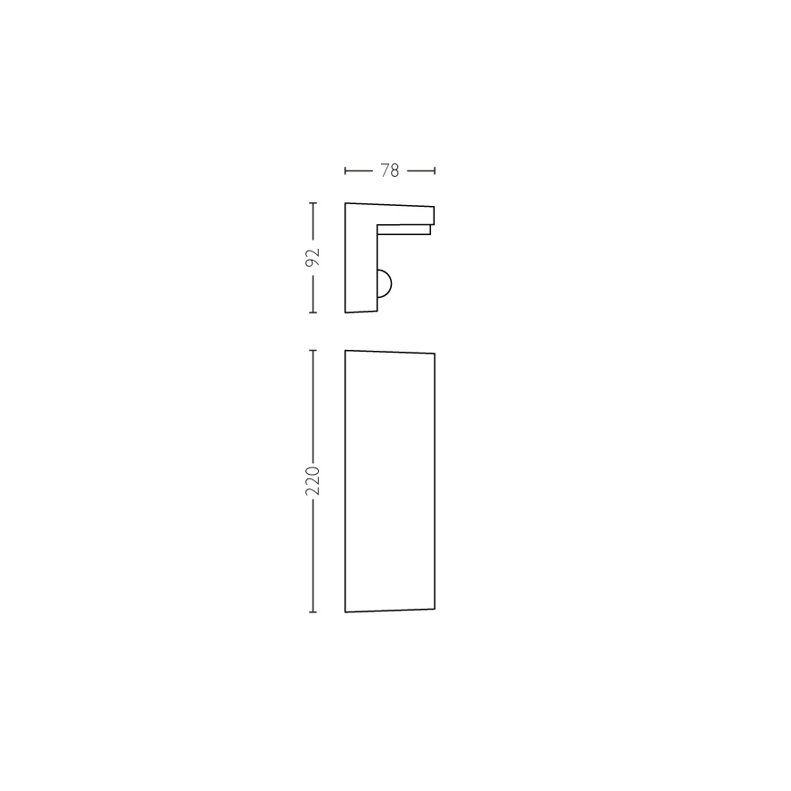 Philips 16484/93/P0 - Applique murale LED extérieure capteur BUSTAN 2xLED/4,5W