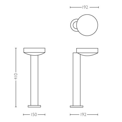 Philips - Bornes d'éclairage extérieur LED LED/8W
