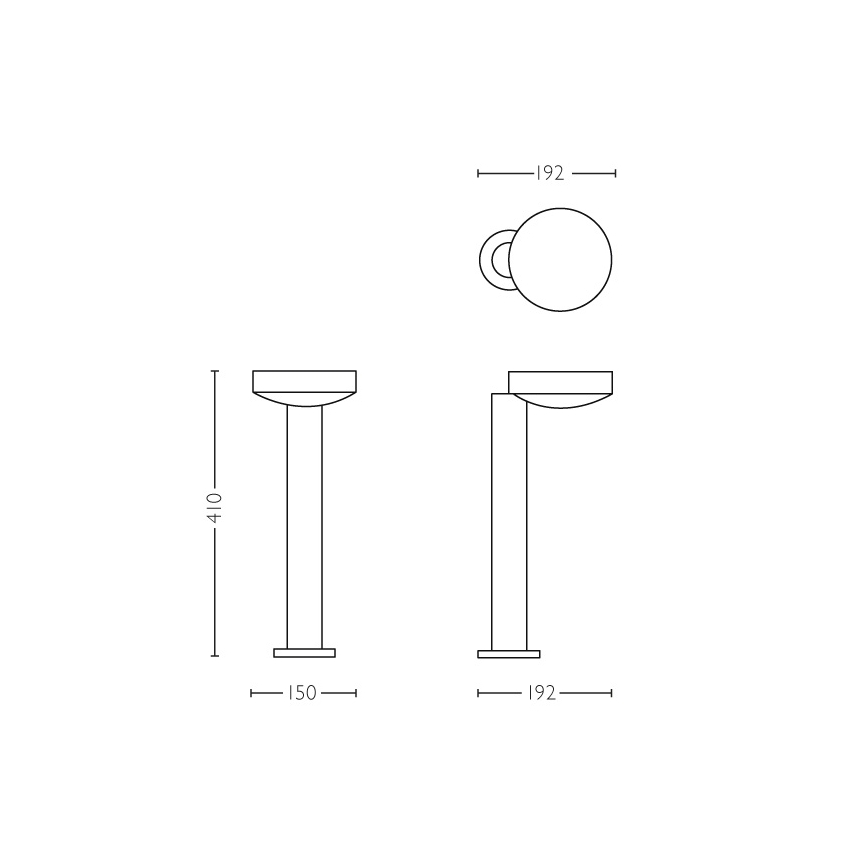 Philips - Bornes d'éclairage extérieur LED LED/8W