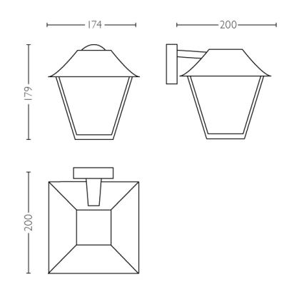 Philips - Applique murale extérieure E27/60W/230V