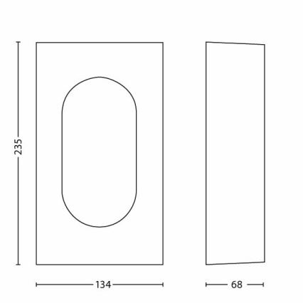 Philips 16816/93/16 - Applique murale extérieur HEDGEROW 1xLED/3W/230V IP44