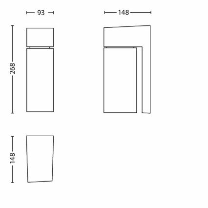 Philips - Applique murale extérieure 1xE27/23W/230V