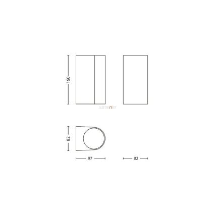 Philips 17102/86/16 - Applique murale extérieure MYGARDEN NIGHTINGALE 2xGU10/35W