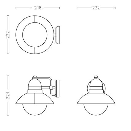 Philips - Luminaire extérieur 1xE27/60W/230V IP44