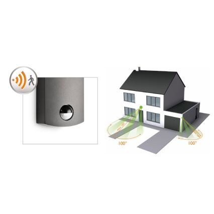Philips 17239/93/16 - Luminaire extérieur LED avec détecteur MYGARDEN FREEDOM 1xLED/3W