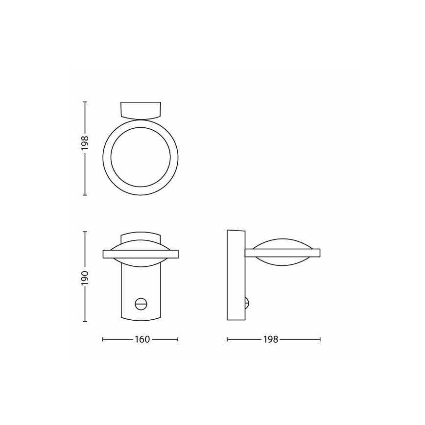Philips 17239/93/16 - Luminaire extérieur LED avec détecteur MYGARDEN FREEDOM 1xLED/3W