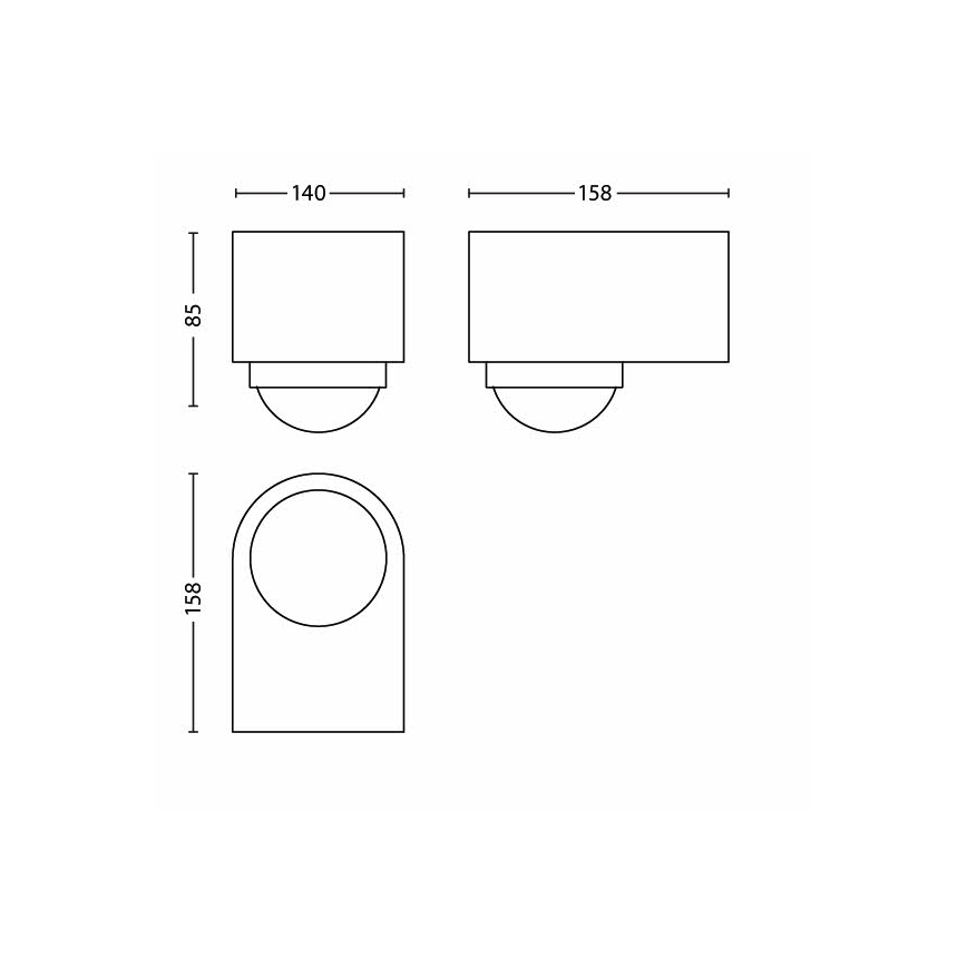 Philips 17266/31/16 - Détecteur de mouvement extérieur MYGARDEN BLUESKY blanc IP44