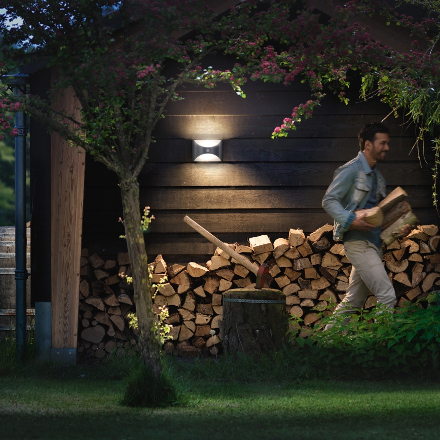 Philips 17299/47/16 - Luminaire extérieur avec détecteur MYGARDEN HERB 1xLED/6W/230V