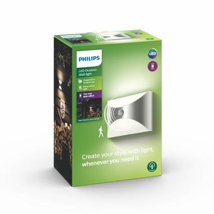Philips 17299/47/16 - Luminaire extérieur avec détecteur MYGARDEN HERB 1xLED/6W/230V