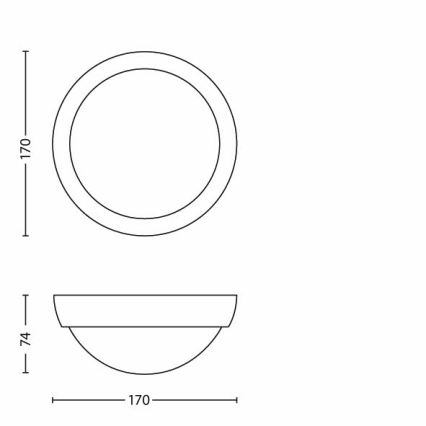 Philips - Applique murale LED extérieure 1xLED/3,5W IP44