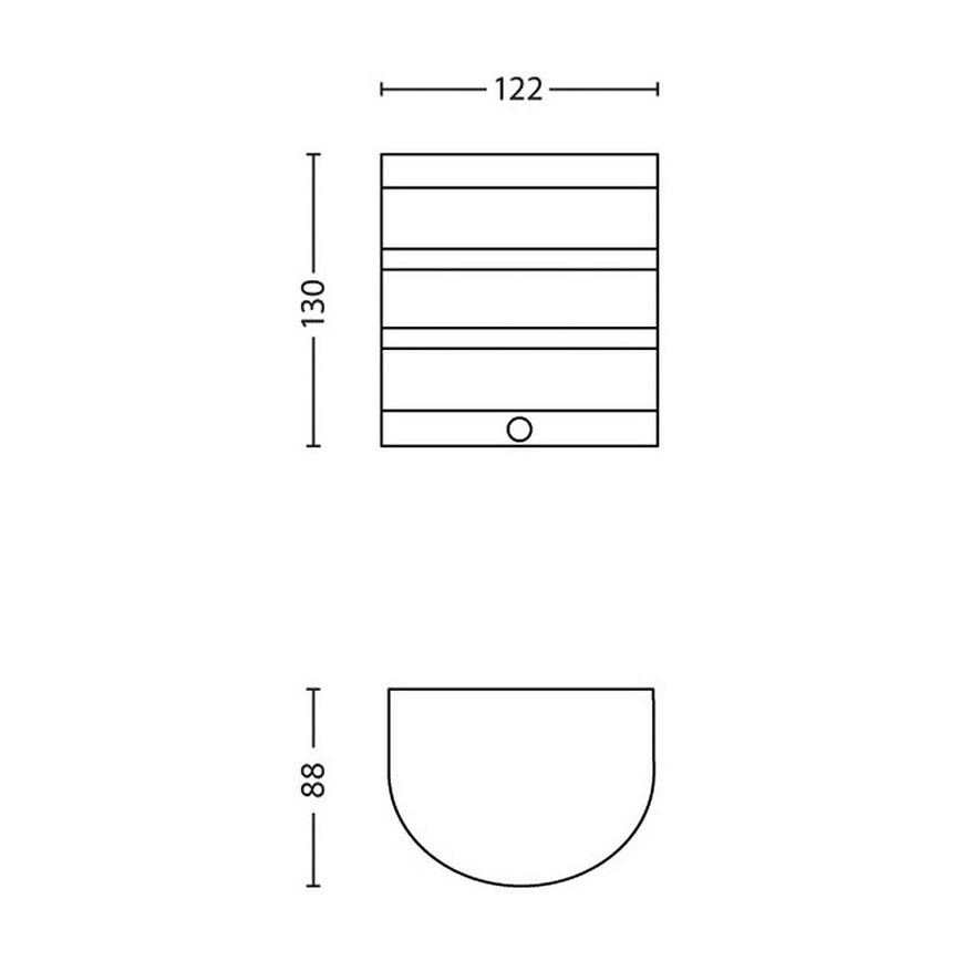 Philips - applique murale extérieure LED avec détecteur, 3 W, IP44