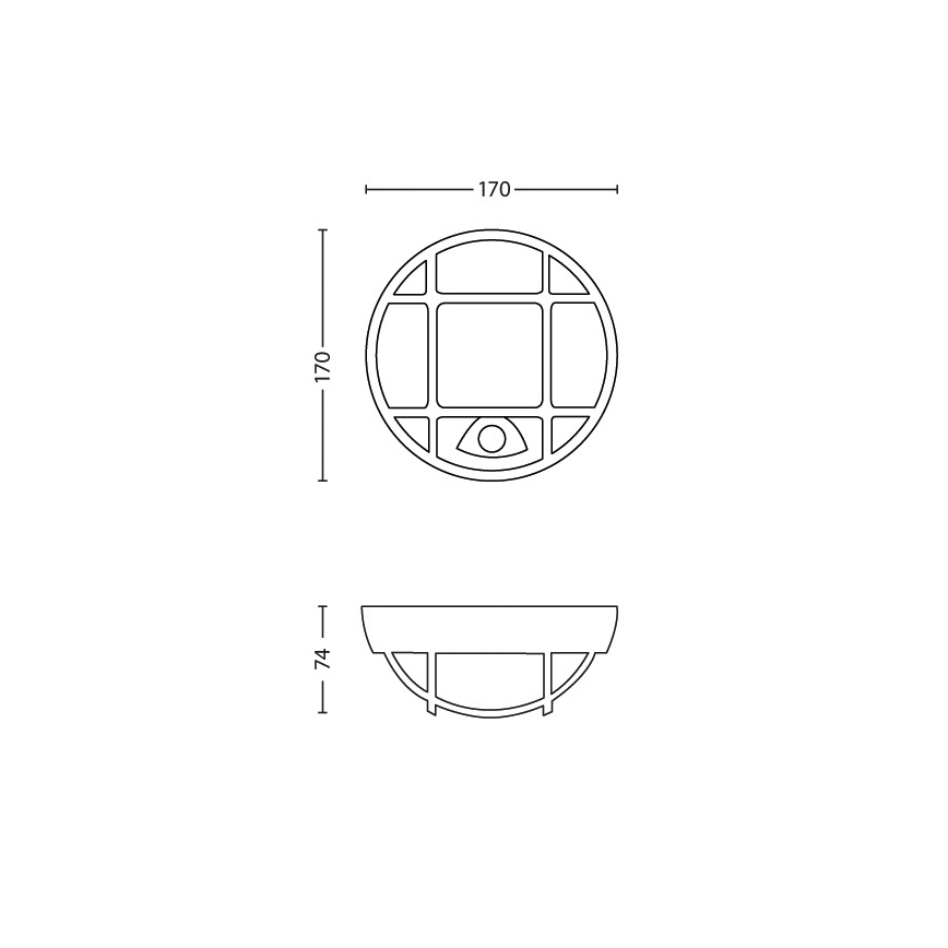 Philips 17319/30/16 - Applique murale LED extérieure avec capteur EAGLE 1xLED/3W