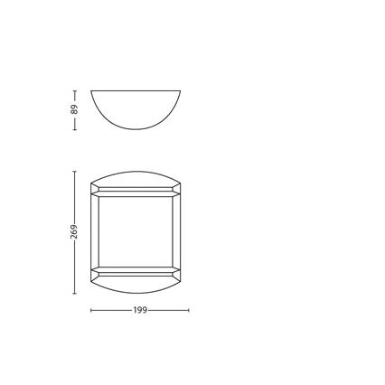 Philips - Applique murale extérieure 1xLED/6W/230V IP44