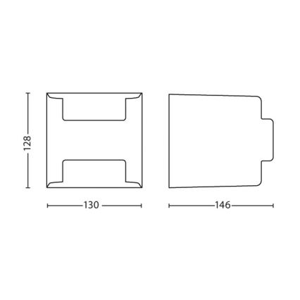 Philips - Applique murale extérieure 2xLED/4,5W/230V IP44