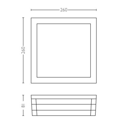 Philips - Plafonnier extérieur 2xE27/14W IP44