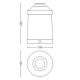 Philips 17360/31/P0 - Lanterne de jardin portable LED à intensité modulable ABELIA LED/3W IP44