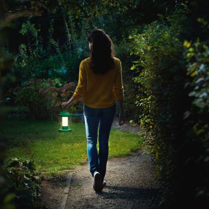 Philips 17360/33/P0 - Lanterne de jardin portable LED à intensité variable ABELIA LED/3W/5V IP44