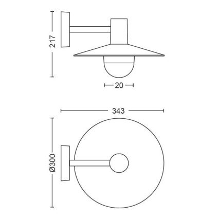 Philips - Applique murale extérieure 1xE27/42W/230V IP44