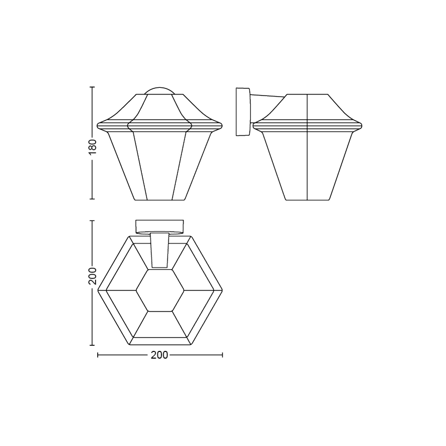 Philips - Applique murale extérieure 1xE27/42W