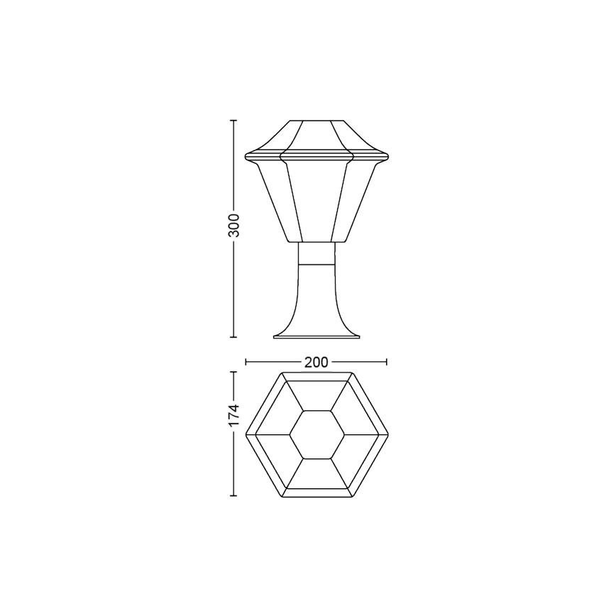 Philips - Lampadaire extérieur 1xE27/42W/230V IP44