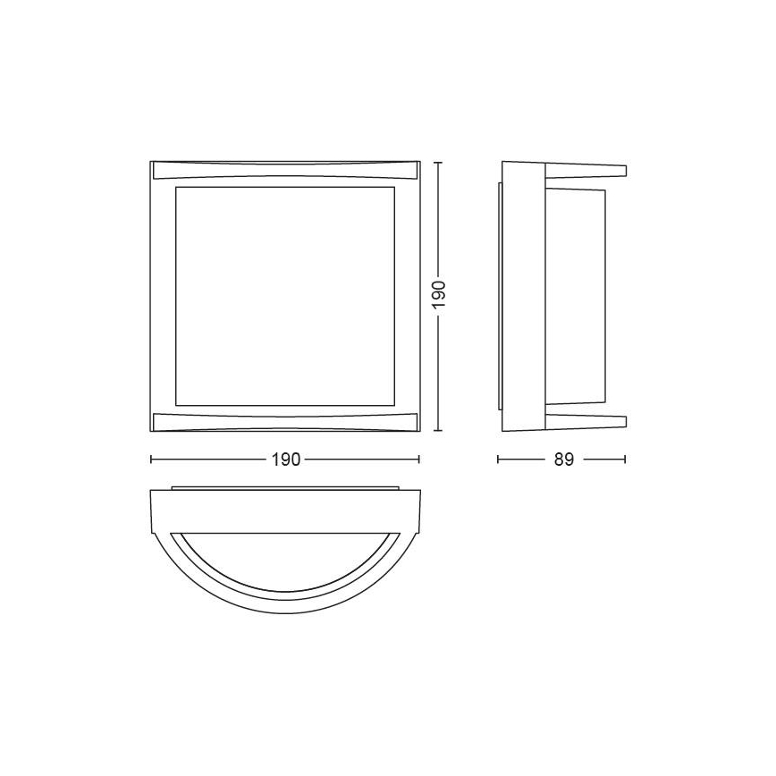 Philips - Applique murale LED extérieure LED/12W