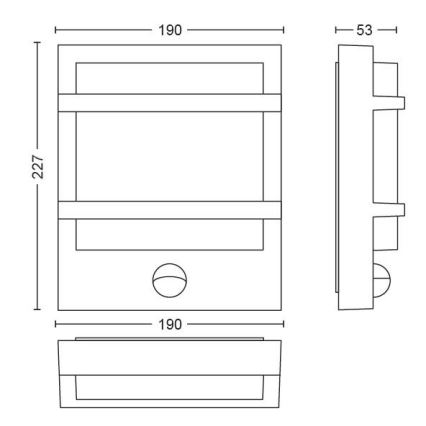 Philips - Applique murale LED extérieure  LED/12W