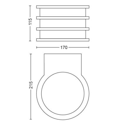 Philips - Applique murale LED extérieure Hue LUCCA 1xE27/9,5W/230V IP44