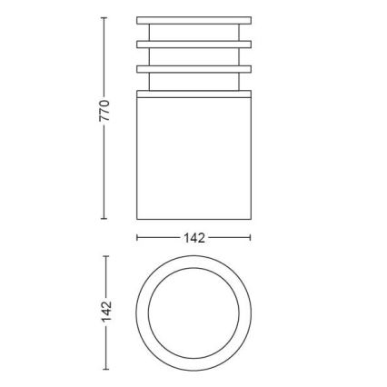 Philips - Lampe LED à intensité variable extérieure Hue LUCCA 1xE27/9,5W/230V IP44