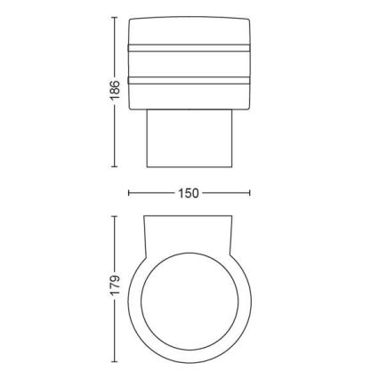 Philips - Applique murale LED extérieure Hue TUAR 1xE27/9,5W IP44