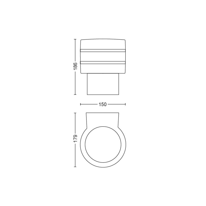 Philips - Applique murale LED extérieure Hue TUAR 1xE27/9,5W IP44