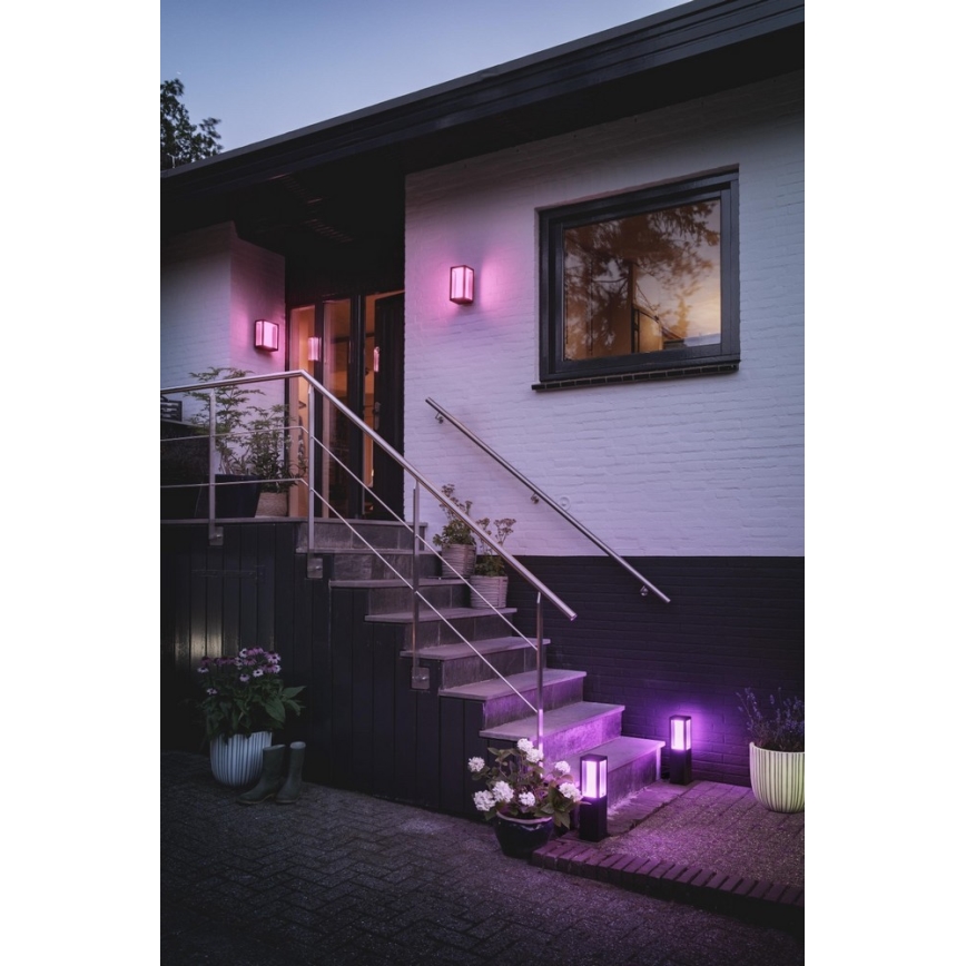 Philips -  Applique murale extérieure LED RGBW à intensité variable Hue IMPRESS 2xLED/8W/230V IP44
