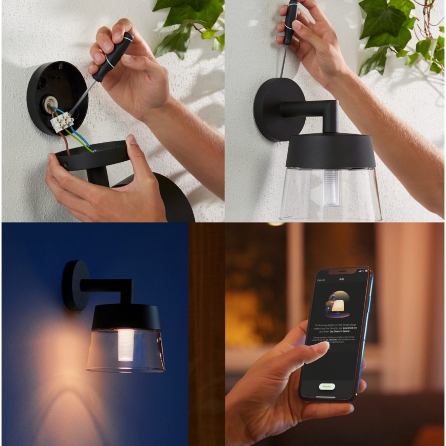 Philips - Applique murale LED RGBW extérieur à intensité variable Hue ATTRACT LED/8W/230V 2000-6500K IP44