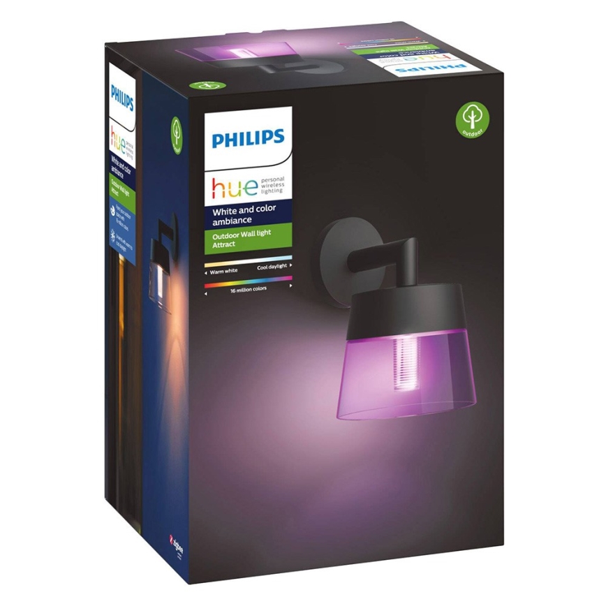 Philips - Applique murale LED RGBW extérieur à intensité variable Hue ATTRACT LED/8W/230V 2000-6500K IP44