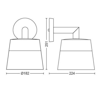 Philips - Applique murale LED RGBW extérieur à intensité variable Hue ATTRACT LED/8W/230V 2000-6500K IP44