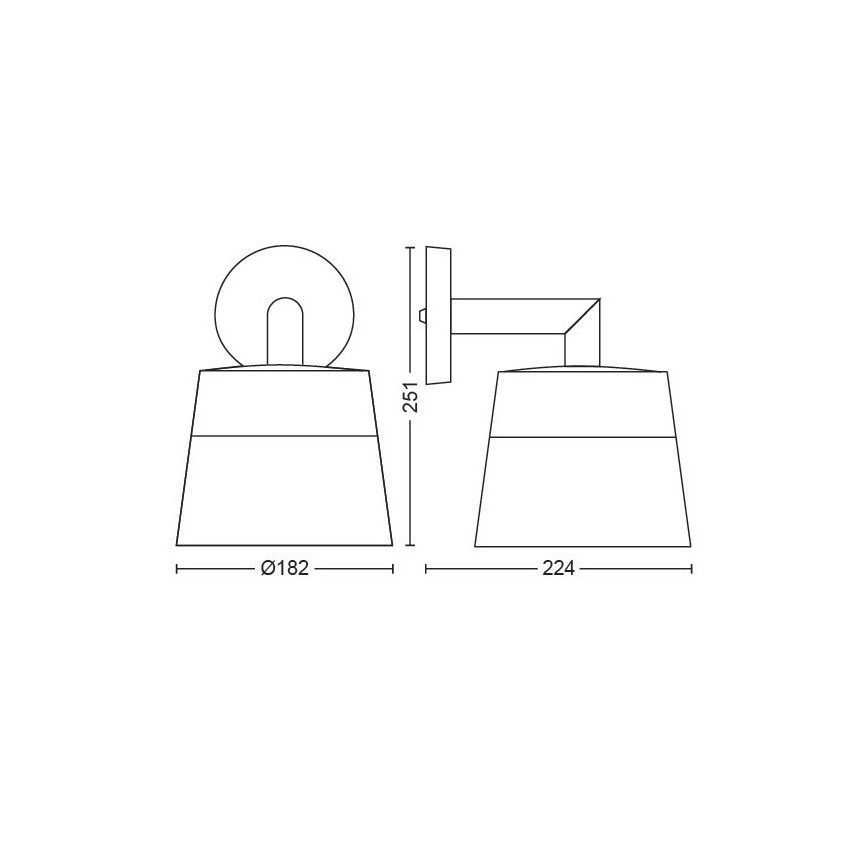 Philips - Applique murale LED RGBW extérieur à intensité variable Hue ATTRACT LED/8W/230V 2000-6500K IP44