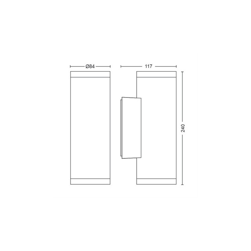 Philips - LED RGB Luminaire extérieur Hue APPEAR 2xLED/8W/230V IP44