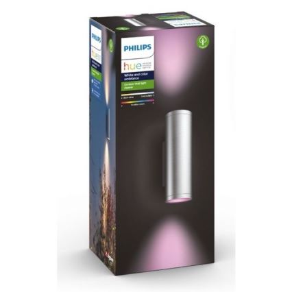 Philips - LED RGBW Applique murale extérieure à intensité variable Hue APPEAR 2xLED/8W/230V IP44