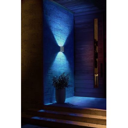 LED RGBW Applique murale extérieure à intensité variable Hue RESONATE 2xLED/8W/230V 2000-6500K IP44