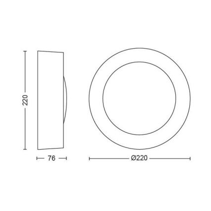 LED RGBW Applique murale extérieure à intensité variable Hue DAYLO LED/15W/230V 2000-6500K IP44