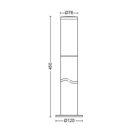 Philips - Lampe extérieur 1xE27/20W/230V IP44 45 cm