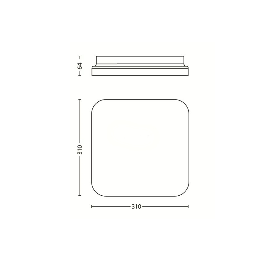 Philips 30187/31/16 - Plafonnier MYLIVING TREAT 1x2GX13/22W/230V