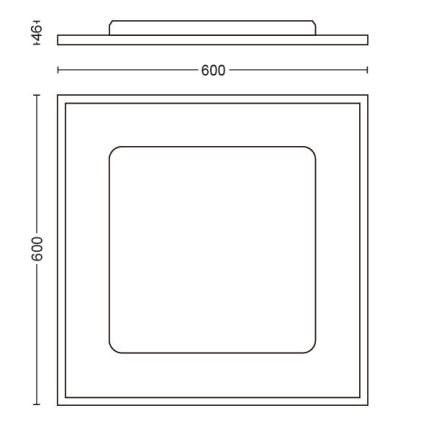 Philips 32162/31/P5 - LED Panneau plafonnier à intensité modulable HUE AURELLE LED/55W/230V