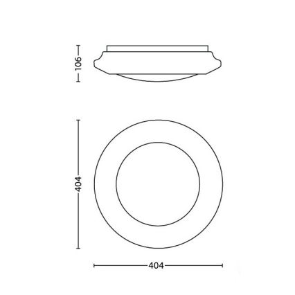 Philips - Plafonnier LED/22W/230V 4000K