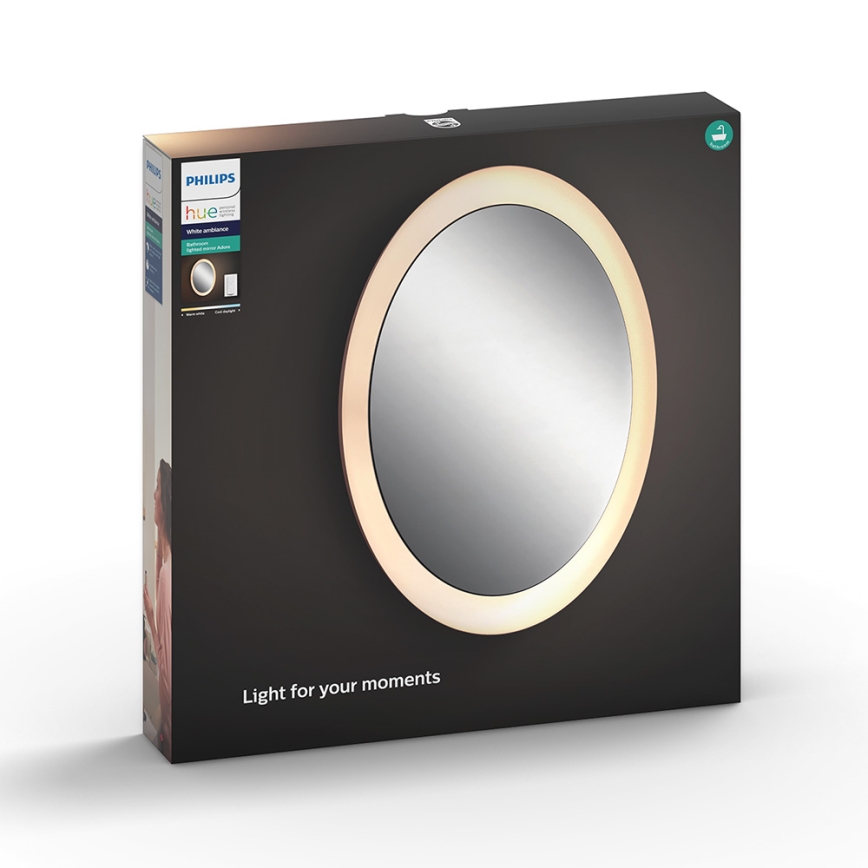 Philips 34357/11/P7 - Miroir LED salle de bain avec éclairage à intensité modulable HUE ADORE LED/40W IP44